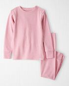 Toddler Girl Organic Cotton Pajamas in Stripes, image 1 of 4 slides