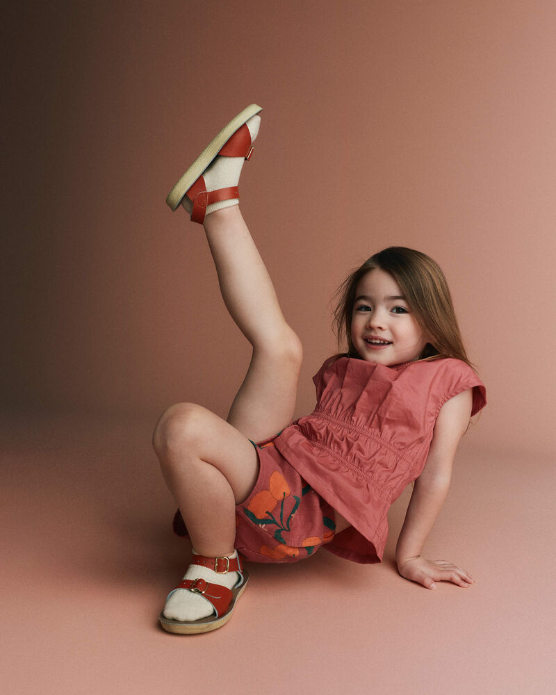 Toddler Girl Elastic Waist Peplum Top - Rose, image 3 of 6 slides