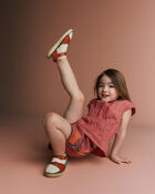 Toddler Girl Elastic Waist Peplum Top - Rose, image 3 of 6 slides