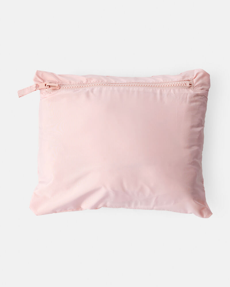 Baby Packable Hooded Puffer Jacket - Pink, image 4 of 5 slides