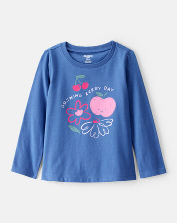 Toddler Girl Growing Every Day Long-Sleeve Graphic Tee - Blue, 