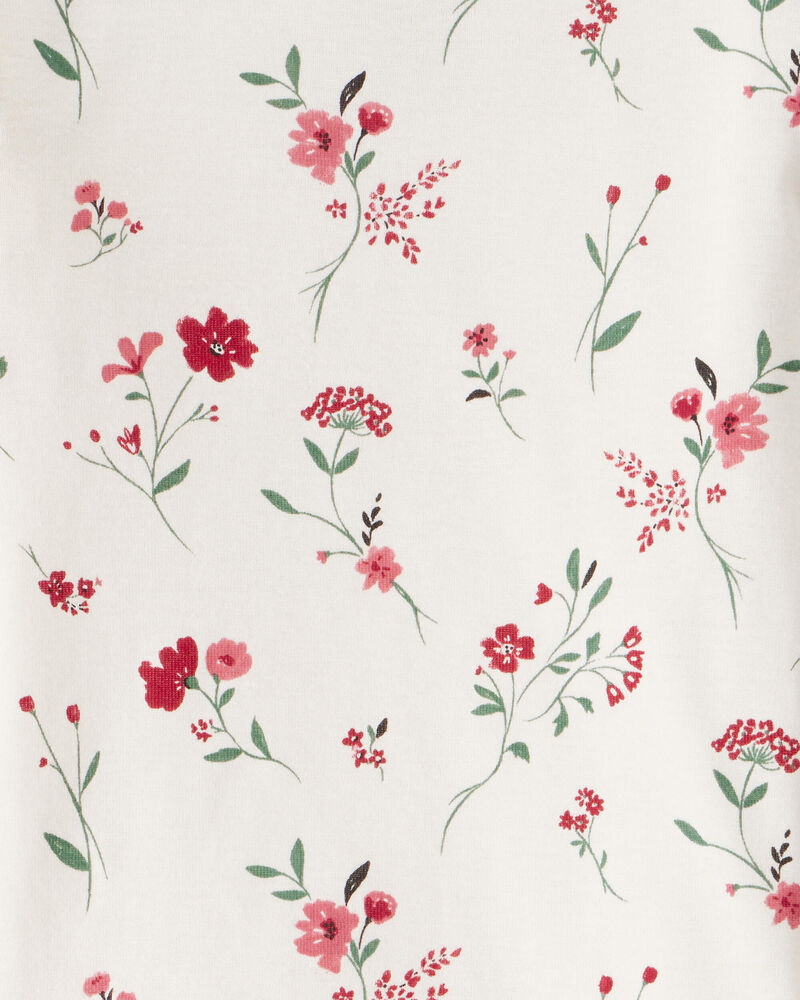 Toddler Girl Organic Cotton Pajamas in Rosethorn Hollow Print, image 4 of 5 slides