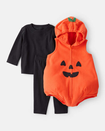 Baby 3-Piece Pumpkin Halloween Costume - Orange/Black, 