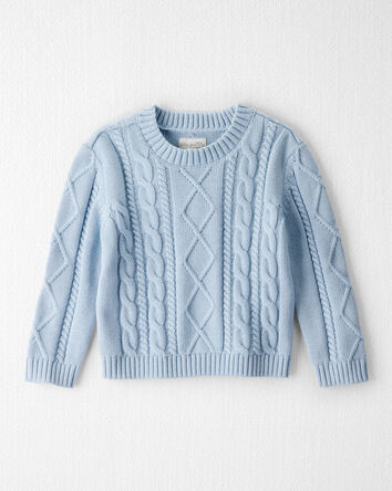 Toddler Organic Cotton Cable Knit Sweater, 