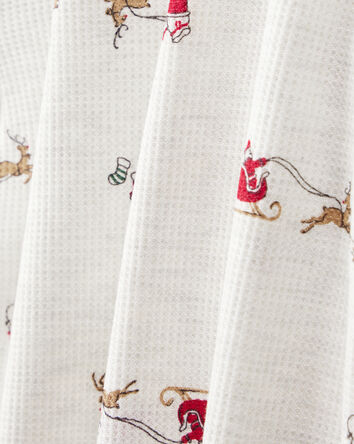 Kid Santa Sleigh PurelySoft Long-Sleeve 2-Piece Pajamas - Grey, 