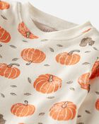 Baby Organic Cotton Pajamas in Harvest Pumpkins Print, image 2 of 4 slides