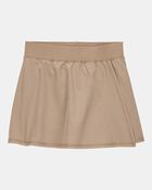 Kid 2-Pack Active Stretch Uniform Skorts - Khaki, image 2 of 4 slides