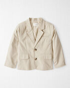 Toddler Linen Blazer Made With Organic Cotton - Khaki, image 1 of 4 slides