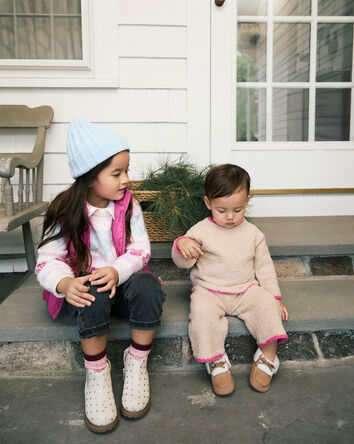 Toddler Girl Puffer Vest - Pink, 