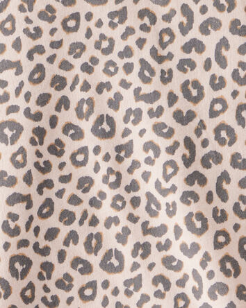 Girls Leopard Print Long-Sleeve Top - Brown, 