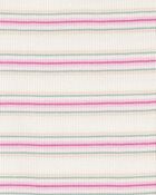 Toddler Short-Sleeve Cotton Rib Stripe Top, image 2 of 4 slides