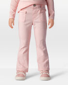 Toddler Girl Cotton Flare Pants - Pink, image 3 of 7 slides