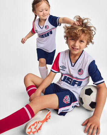 Kids Umbro USA Soccer Jersey - Red/White/Blue, 