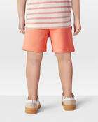 Toddler Waffle Knit Drawstring Shorts - Orange, image 3 of 7 slides