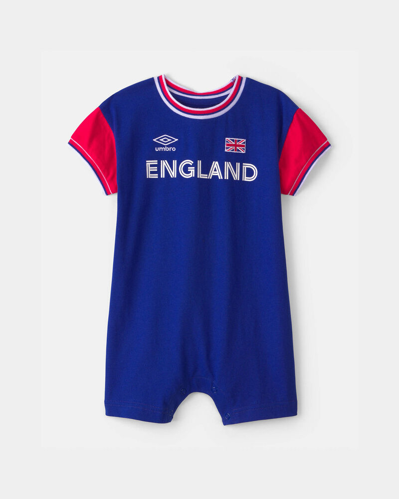 Baby Umbro England Soccer Romper - Blue/Red, image 1 of 3 slides