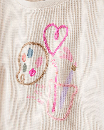 Baby Girl Arts & Crafts Short-Sleeve Top - White, 