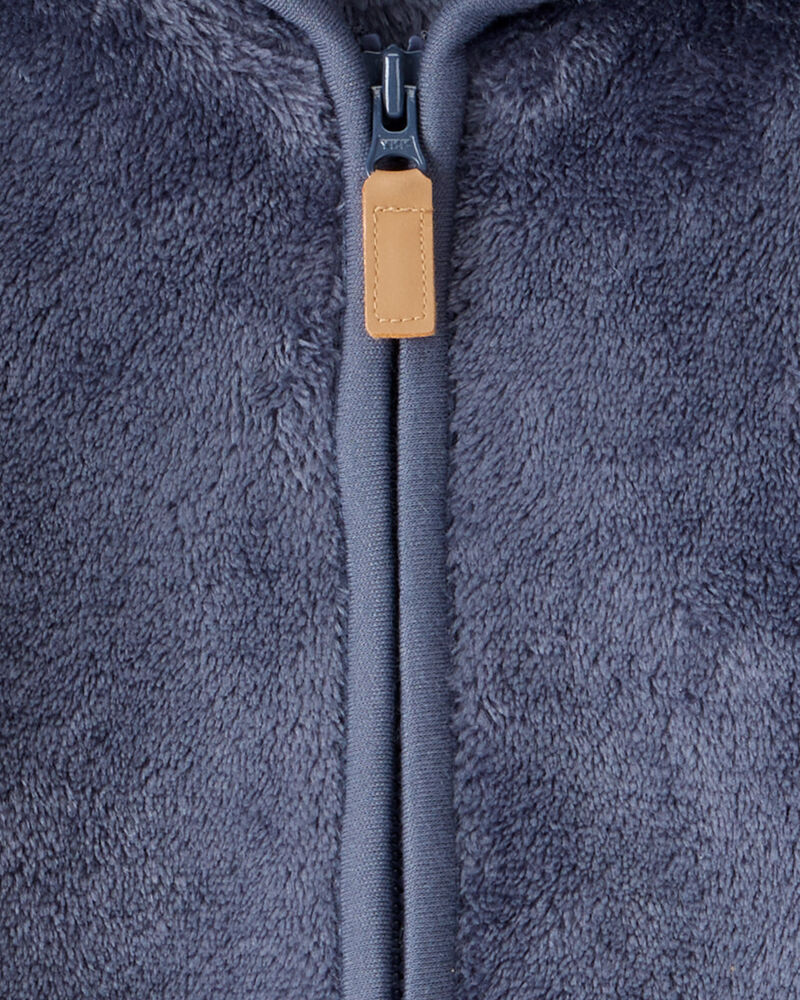 Baby Boy 2-Piece Print Velour Jacket Outfit Set - Navy, image 3 of 4 slides