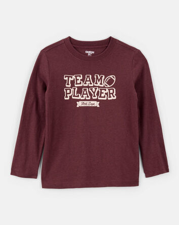 Toddler Boy Team Player Football Long-Sleeve Graphic Tee - Red, 