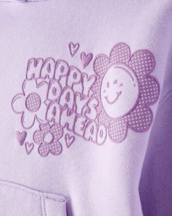 Toddler Girl 2-Piece DayDream Fleece Flower Graphic Long-Sleeve Hoodie & Pant Set - Purple, 