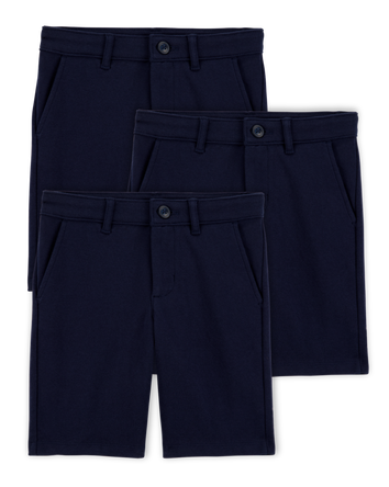 Kid 3-Pack Ponte Knit Uniform Pants - Navy, 