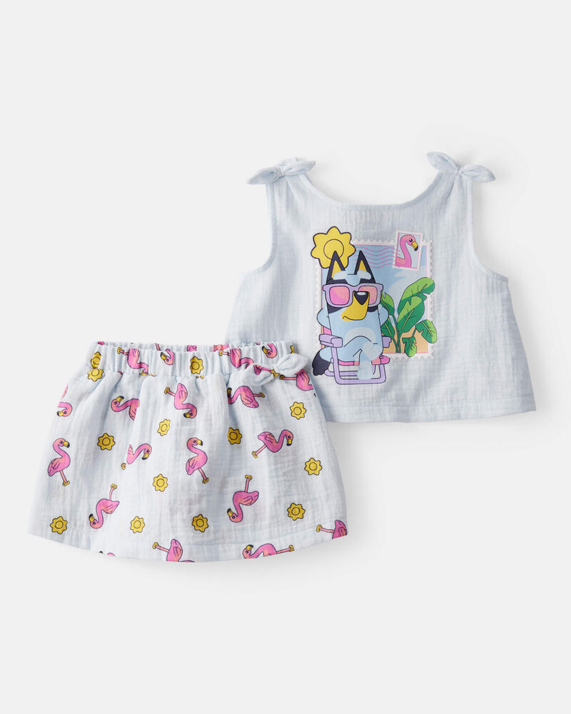 Baby Girl 2-Piece Bluey Tank Top & Short Set, image 1 of 4 slides