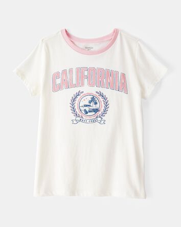 Kid California Short-Sleeve Graphic Tee - White, 