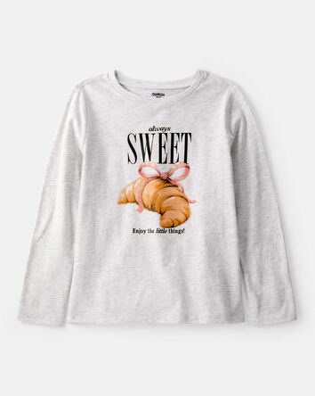 Girls Always Sweet Long-Sleeve Graphic Tee - Grey, 