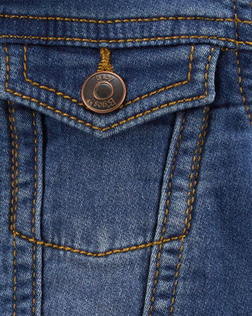Baby Boy Knit-Like Denim Jacket - Dark Wash, 