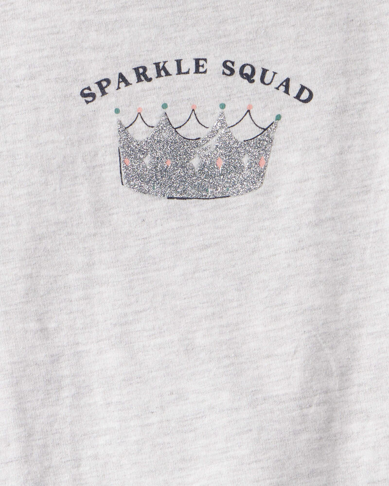 Toddler Girl Sparkle Squad Short-Sleeve Graphic Tee - Grey, image 2 of 3 slides