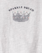 Toddler Girl Sparkle Squad Short-Sleeve Graphic Tee - Grey, image 2 of 3 slides
