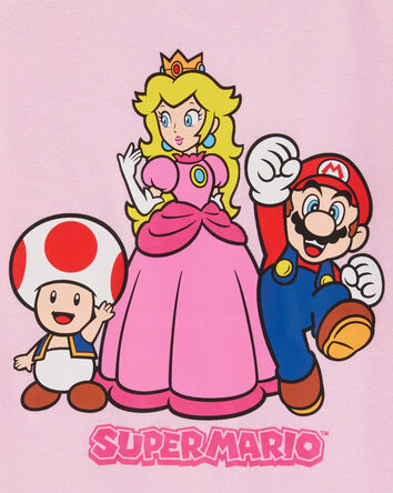 Kid Super Mario Bros&trade; Snug Fit Cotton 2-Piece Pajamas - Pink, 