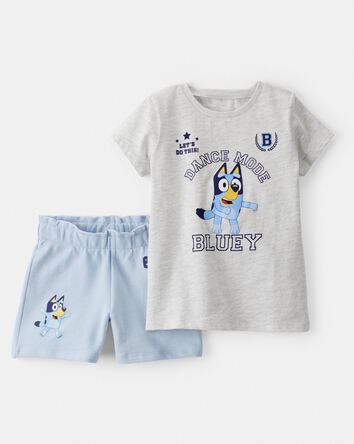 Toddler Girl 2-Piece Bluey Outfit Set, 