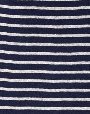 Kid 2-Piece Striped Snug Fit Cotton Pajamas, 