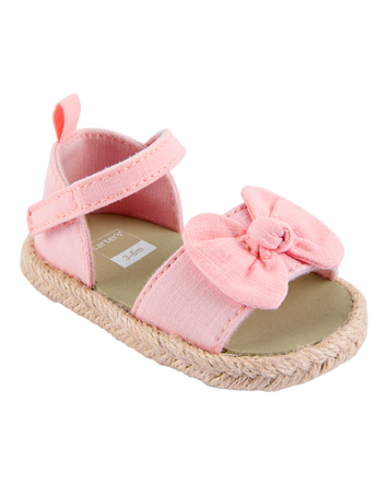 Baby Girl Bow Espadrille Sandals - Pink, 