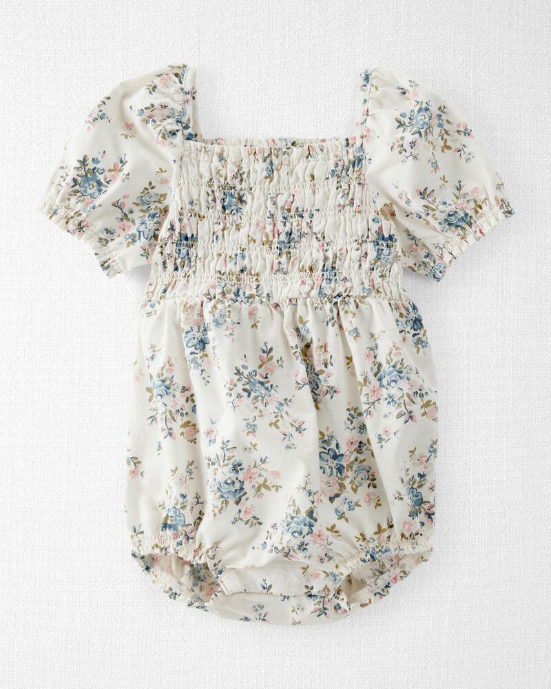 Baby Girl Floral-Print Linen Bubble Made with Organic Cotton, image 1 of 5 slides