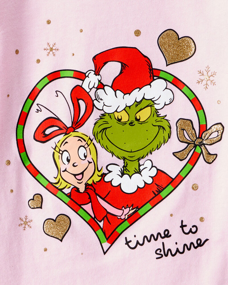 Toddler Girl Christmas Dr. Seuss&trade; The Grinch Long-Sleeve Graphic Tee - Pink, image 3 of 3 slides