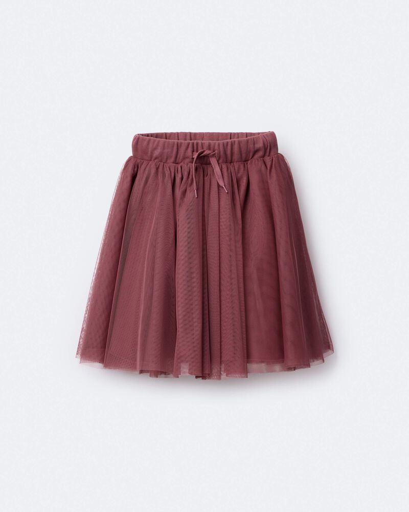 Toddler Girl Avenue Twirl&trade; Midi Skirt with Tulle - Burgundy, image 2 of 7 slides