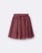Toddler Girl Avenue Twirl&trade; Midi Skirt with Tulle - Burgundy, image 2 of 7 slides