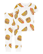 Toddler Boy 2-Piece Food Print 100% Snug Fit Cotton Pajamas - Ivory, image 1 of 3 slides