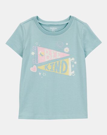 Toddler Bee Kind Short-Sleeve Graphic Tee-Green, 