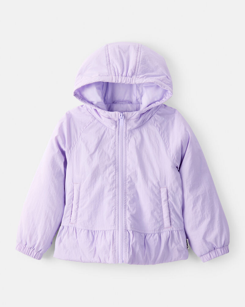 Toddler Girl Long-Sleeve Midweight Jacket - Purple, image 1 of 3 slides