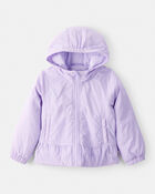 Toddler Girl Long-Sleeve Midweight Jacket - Purple, image 1 of 3 slides