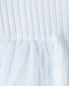 Baby Girl Tulle Long-Sleeve Dress - Blue, image 4 of 5 slides