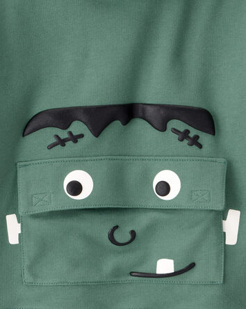 Toddler Boy Halloween Frankenstein Pullover Hoodie - Green, 