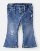 Baby Girl Denim Bootcut Jeans - Blue, image 1 of 5 slides
