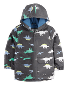 Baby Boy Dinosaur Color Changing Rain Jacket - Grey, image 2 of 6 slides