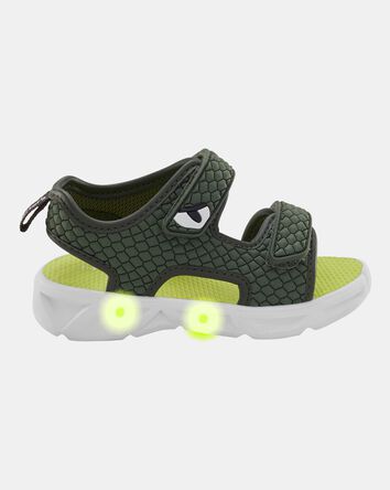 Toddler Rugged Light Up Sandals - Green, 