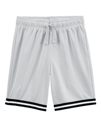Boys Fan-Favorite Basketball Mesh Short - Grey, 