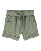 Kid 2-Piece Short-Sleeve Crinkle Top & Utility Short Set, image 4 of 6 slides