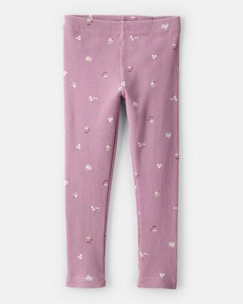 Toddler Girl Quilted Quarter-Zip & Floral Legging Set - Purple, 